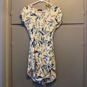 Blue and white leaf dress